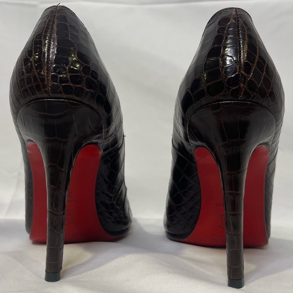 Christian Louboutin vintage Bianca Crocodile Heels 37 1/2 - Picture 3 of 9